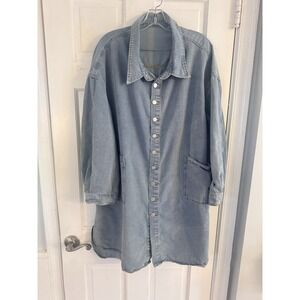Denim Button-Up Dress